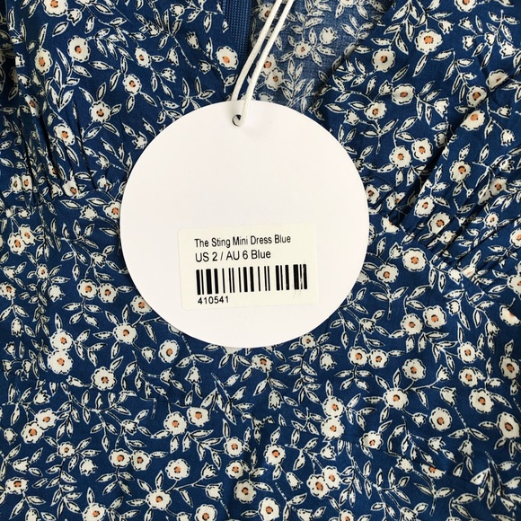 Princess Polly Sting Mini Dress Blue US 2 - Picture 4 of 5